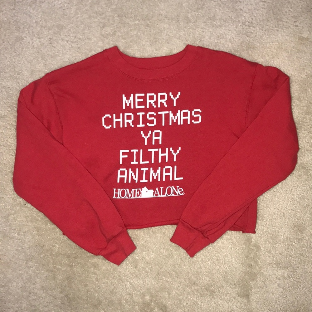 Women’s christmas home alone crop long sleeve